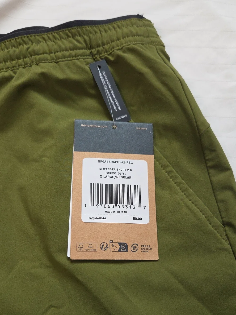 The North Face | Flash Dry Olive Athletic Shorts for Men Sz XL